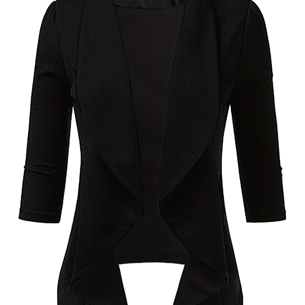 Solid Open Front Blazer Women's Office Outerwear