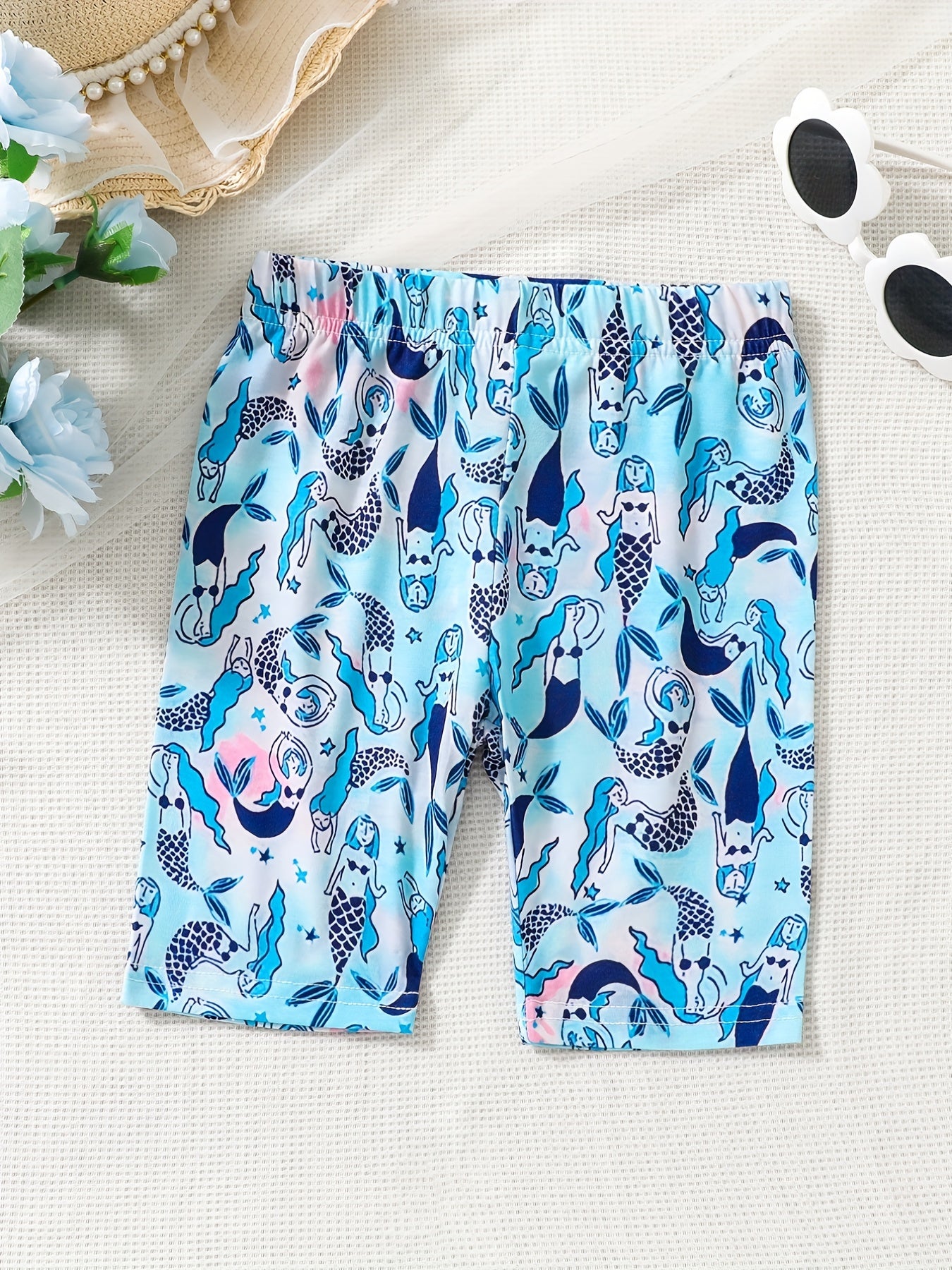Girls' Graffiti Skinny Shorts Leggings for Outwear Dance Bike Shorts