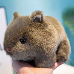 Soft & Cuddly Hamster Plush Toy Realistic Mouse Doll Deep Brown