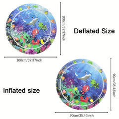Octopus Water Splash Pad with Fish & Coral Sensory Play Mat
