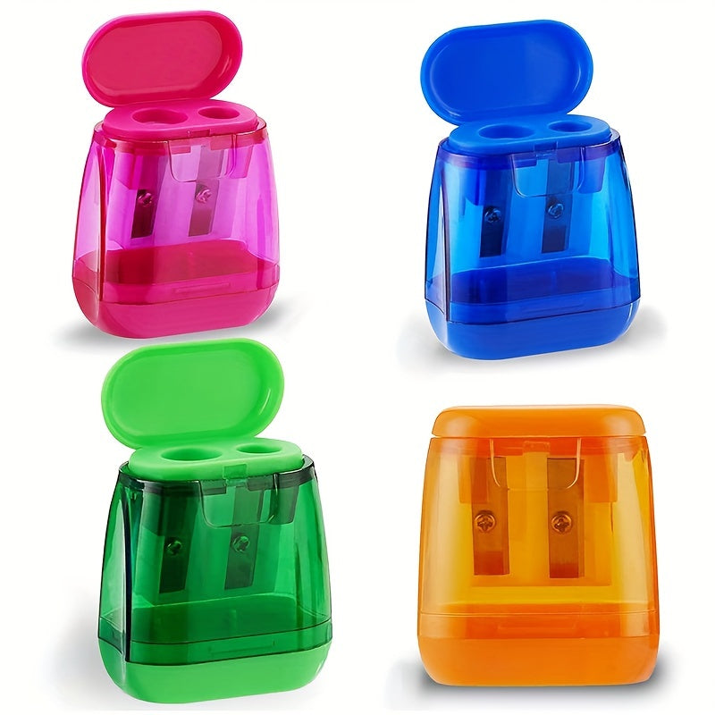 Dual Hole Manual Pencil Sharpener for Adults & Students