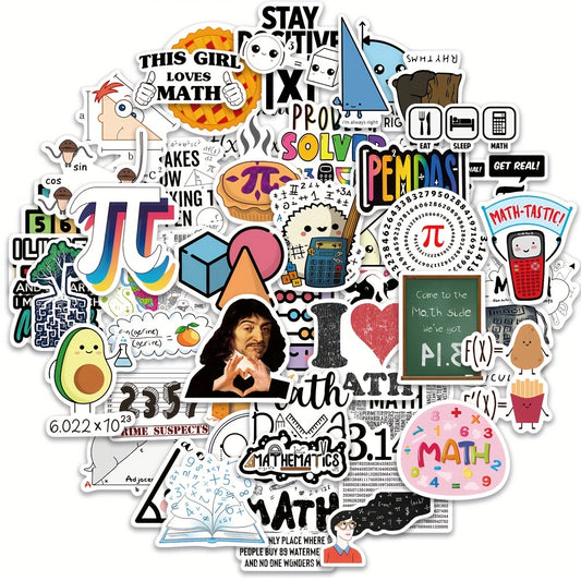 50 Math Formula Graffiti Stickers for Skateboard Laptop Phone DIY