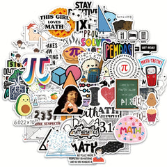 50 Math Formula Graffiti Stickers for Skateboard Laptop Phone DIY