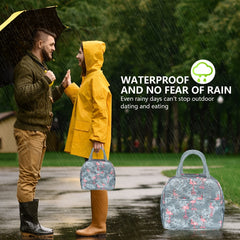 Women Thermal Block Lunch Bag Waterproof Leakproof Cold Storage Lunch Bag