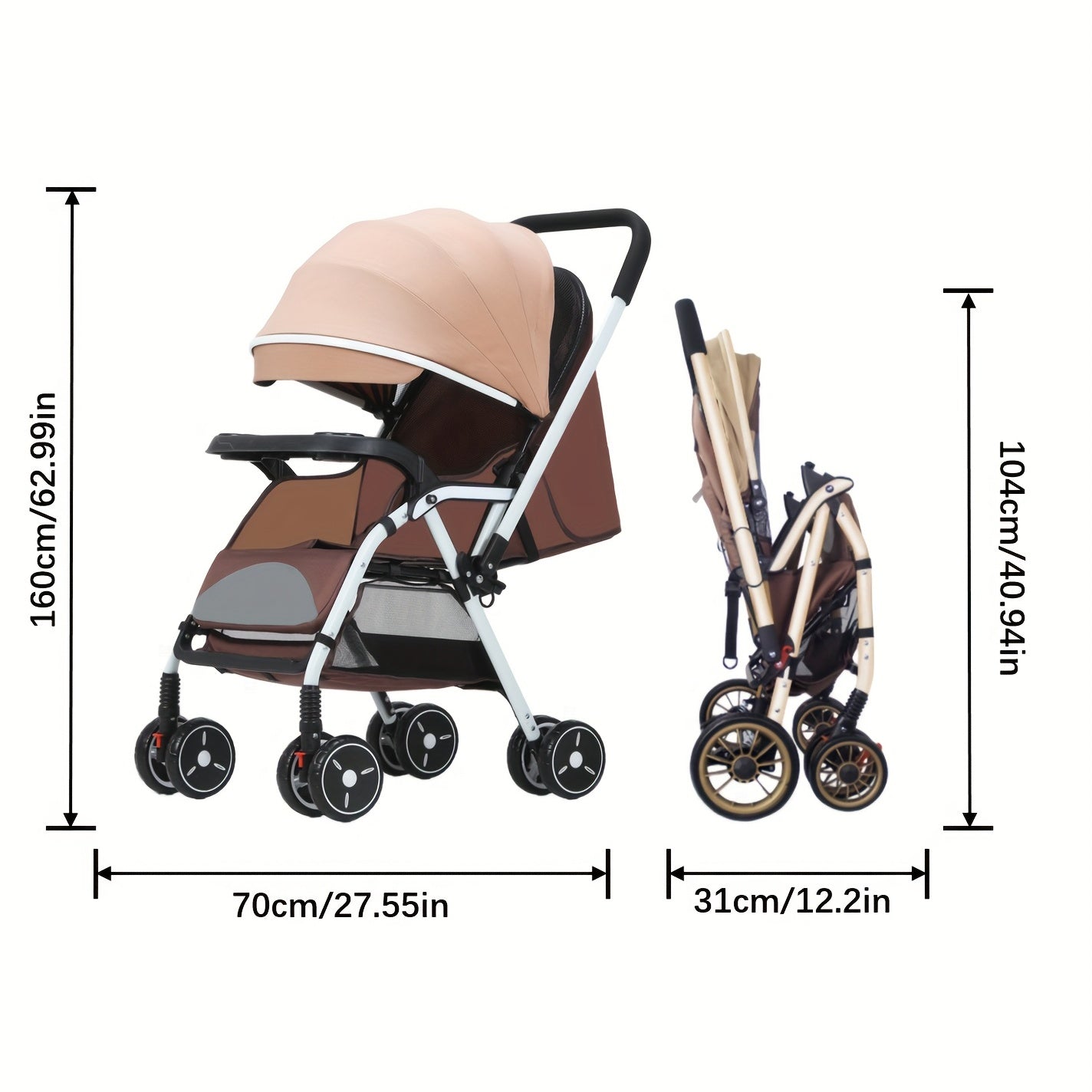 Reversible Seat Infant Stroller with Canopy