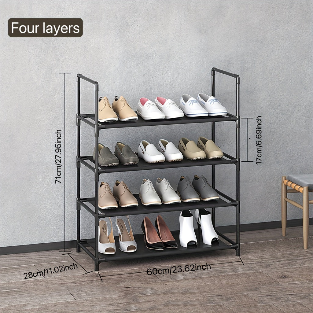 1pc Assembly Layer Shoe Rack Shoe Storage Rack Thickened Steel Pipe