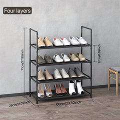 1pc Assembly Layer Shoe Rack Shoe Storage Rack Thickened Steel Pipe