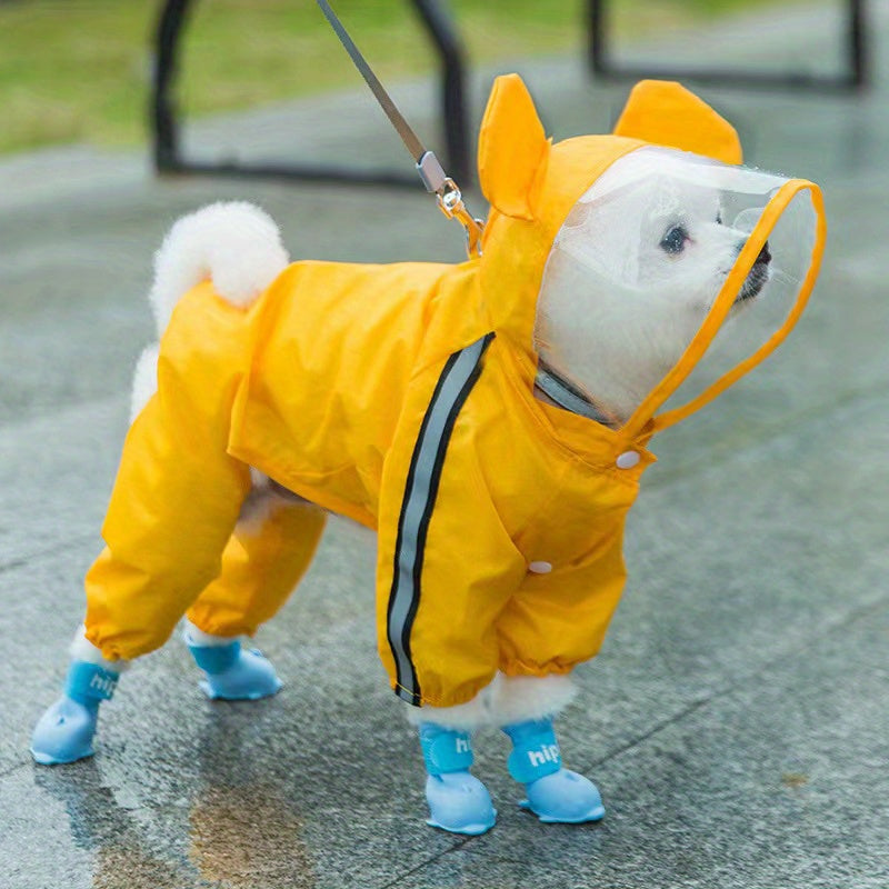 Cartoon Waterproof Pet Raincoat for Small and Medium Dogs