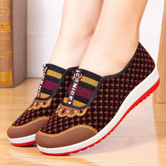 Floral Pattern Slip-On Canvas Shoes for Women