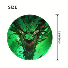Dragon Pattern Round Mouse Pad 20x20cm for Games & Office