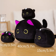 Cute Cat Throw Pillow Soft Cotton Plush Toy For Bedroom & Office Decor