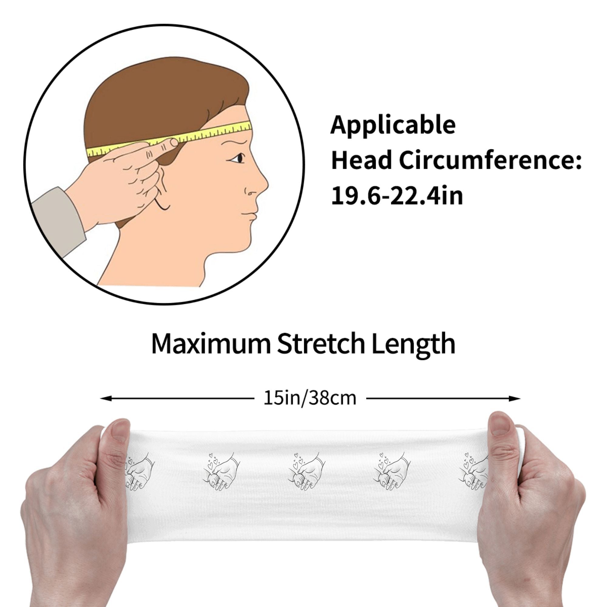 Unisex Sports Headband Sweat Wicking Polyester with Ear Loops