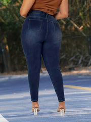 Women's Plus Cut Out High Rise Skinny Jeans