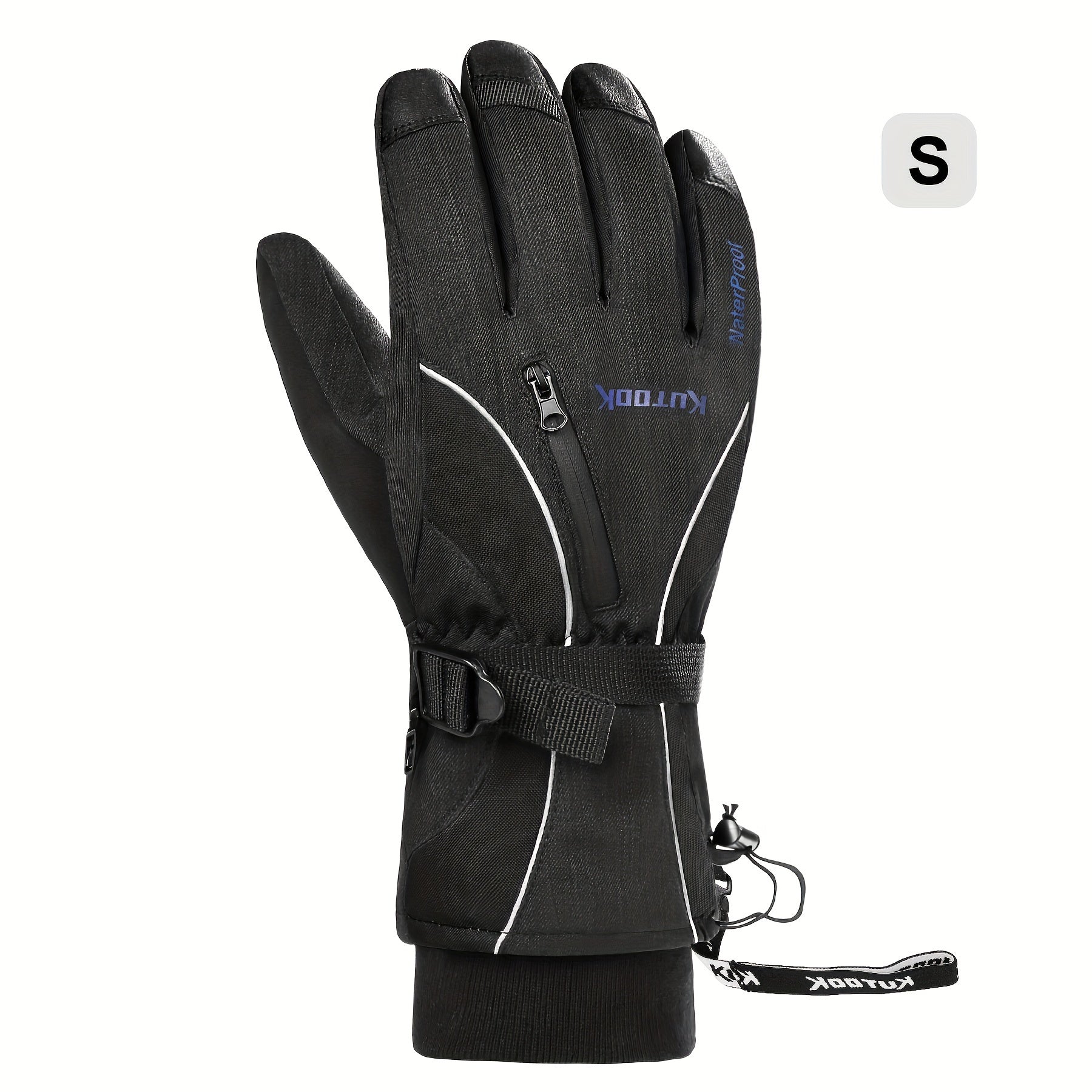 Neoprene Padded Touch Screen Skiing Gloves TPU Waterproof Windproof