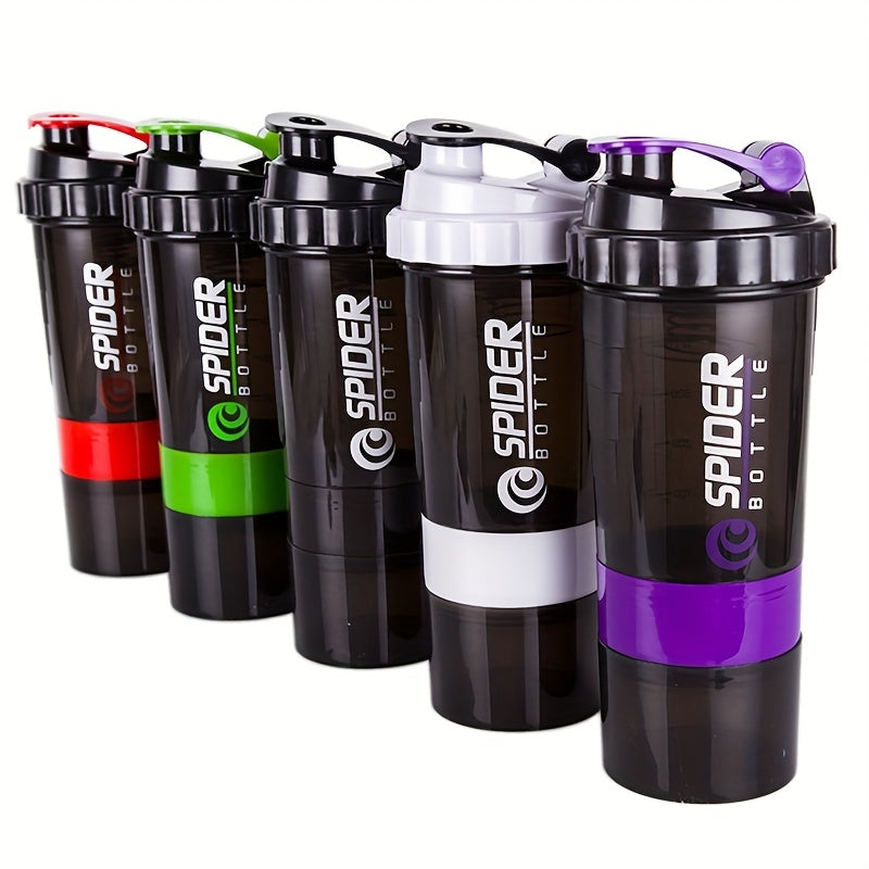 Protein Shaker Bottle 3 Layers Large Capacity Outdoor Water Bottle