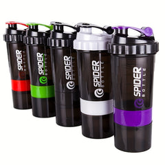 Protein Shaker Bottle 3 Layers Large Capacity Outdoor Water Bottle