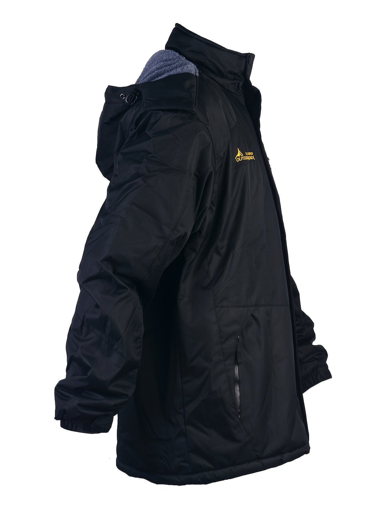 Men's Outdoor Hooded Windbreaker Jacket Waterproof Warm Jacket
