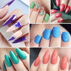 9-Piece Macaron Gel Nail Polish Set with Base, Gloss, and Matte Top Coatings