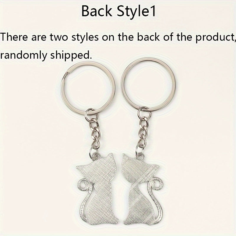 Couple Cat Keychains for Creative Decoration - 1 Pair