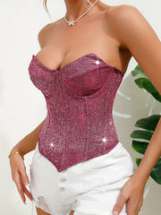 Strapless Strappy Corset Bustier Tummy Control Slimming Body Shaper