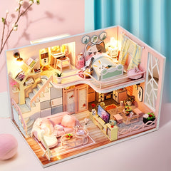 Book Corner Kit DIY Mini Dollhouse Modern Loft 3D Puzzle Souvenir Gift