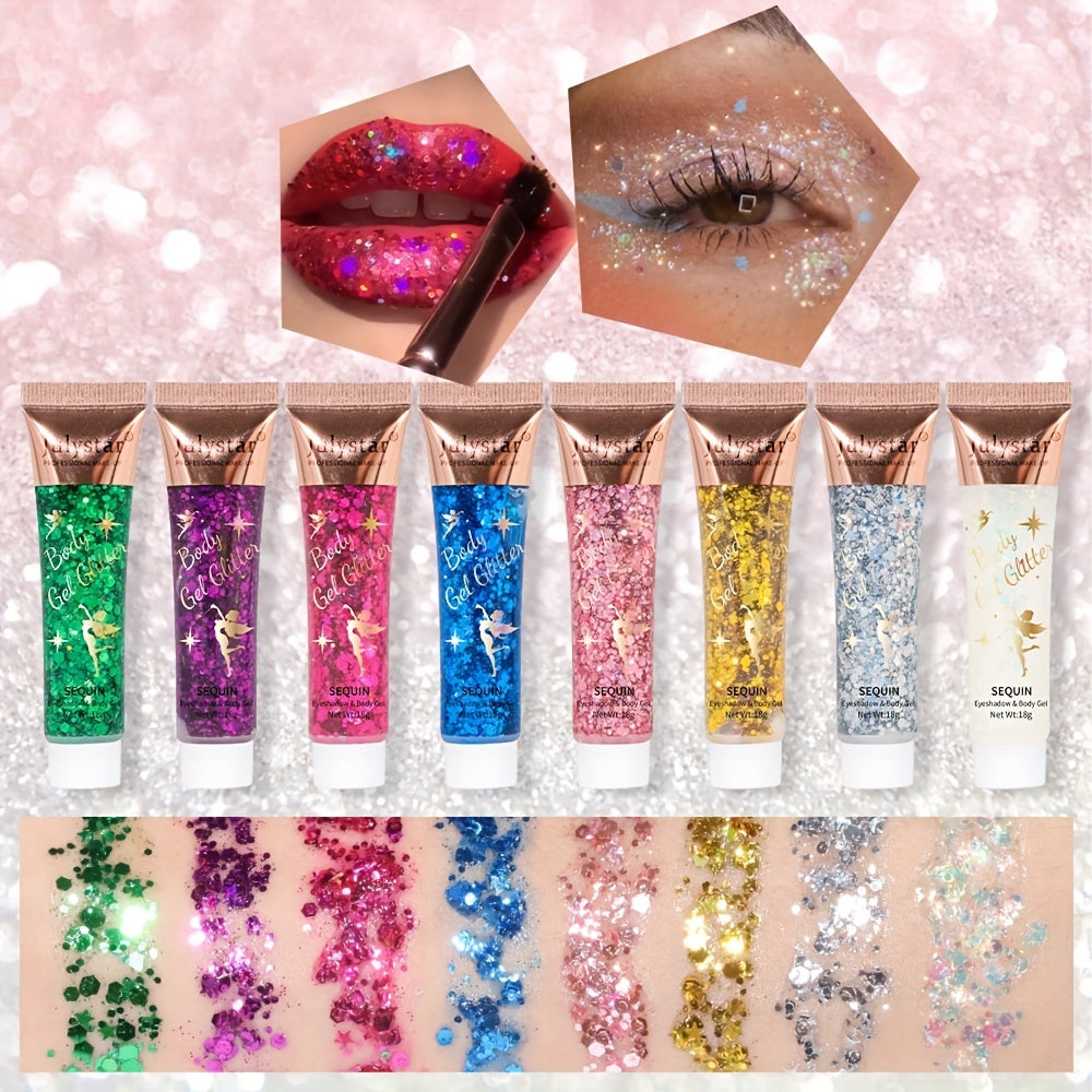 Sequin Gel Face Body Lip Eye Shadow Polarized Stage Makeup