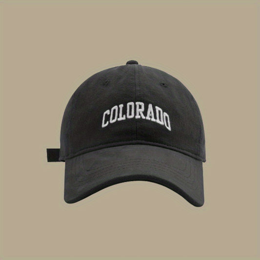 COLORADO Embroidery Baseball Cap Adjustable Vintage Washed Sports Hat
