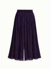  Wide Leg Trousers Elastic High Rise Pleated