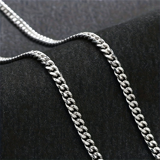 1pc Cuban Chain Necklace Gift For Boyfriend Promise Necklace For Him