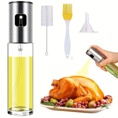 Glass Sprayer with Brush and Funnel Set for Air Fryer