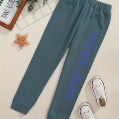 HERO Letter Print Boys Sweatpants Active Jogger Sports Pants