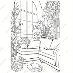Deluxe Relax Painting Coloring Book for Adults - Thickened Paper - 22 Pages