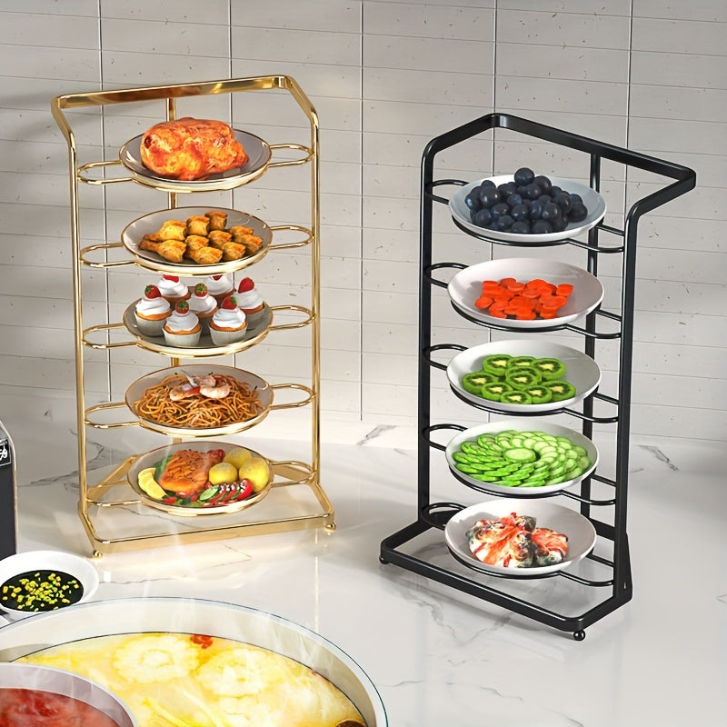 Kitchen Side Dish Plate Storage Rack Vegetabl...