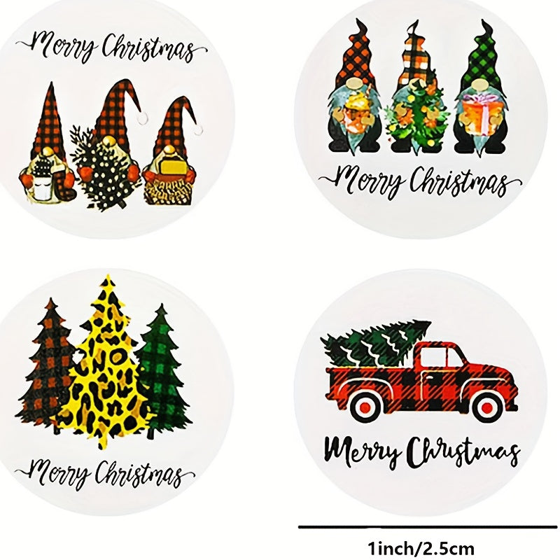 500pcs Christmas Holiday Gift Series Sticker Roll
