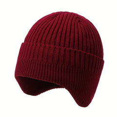 Winter Velvet Warm Woolen Hat Men's Windproof Ear Protection Knitted Hat