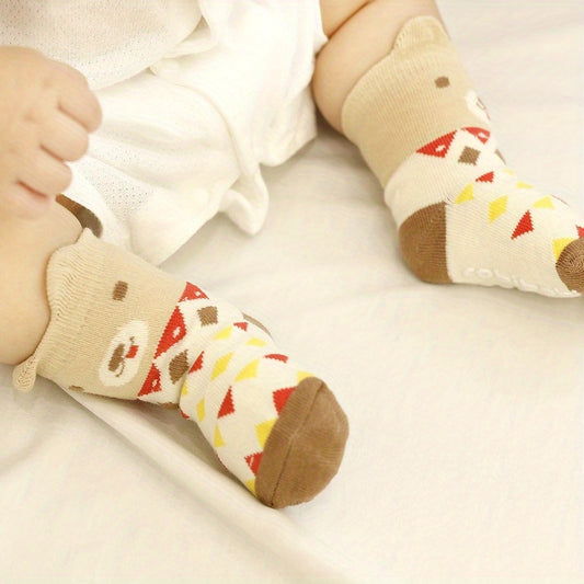 Cartoon Animal Baby Socks Non-slip Cotton Short Socks for Infant Toddler