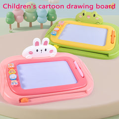 Kids' Cartoon Drawing Board with Stamps & Pen Pink Green