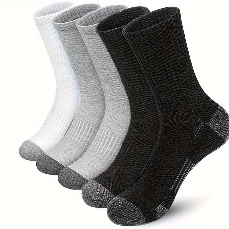 Men's Mid Crew Sport Socks - Breathable & Sweat Absorbing