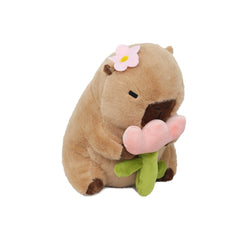 Capybara Plush Toy Stuffed Animal Flower Cozy