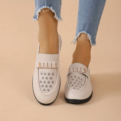 Women's Retro Flat Loafers Slip On Shoes