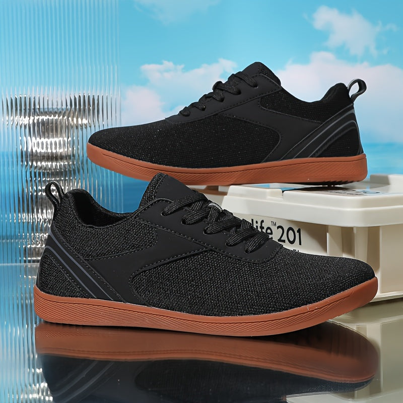 Women's Minimalist Lace up Mesh Athletic Walking Shoes Breathable