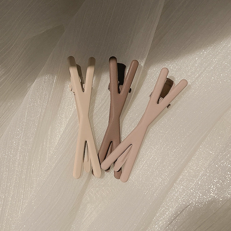 3pcs Matte Solid Snap Hair Clips for Ladies
