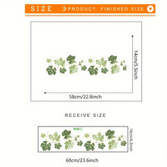 PVC Hanging Vine Wall Decals Green Leaves Plant Transfer Paper