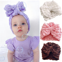 Turban Headwrap Soft Comfort Knotted Bow Hat for Newborn
