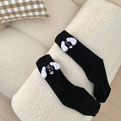 2 Pairs Dog Pattern Socks Comfy & Mid Tube Socks Women's Stockings