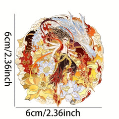 2pcs Nezha Refrigerator Stickers Acrylic Home Personal Decor