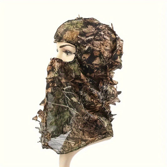 Camouflage Leaf Cover Headgear for Fishing