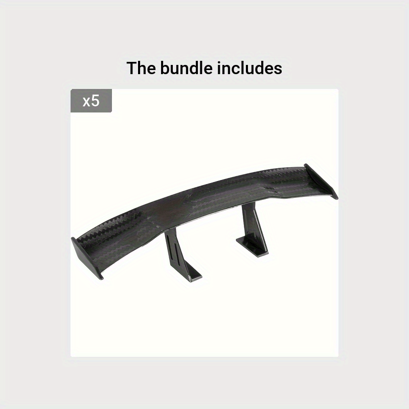 GT Style Carbon Look Car Rear Spoiler Mini Wing Small Model Decoration