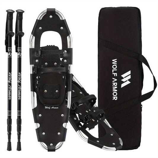 Lightweight Snowshoes Aluminum Snow Shoes w/ Trekking Poles & Bag