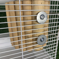 Solid Wooden Bird Cage with Standing Rod for Parrots